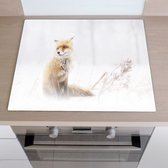 Inductiebeschermer winter vos | 58.3 x 51.3 cm | Keukendecoratie | Bescherm mat | Inductie afdekplaat