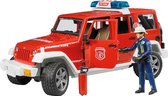 BRUDER Jeep Wrangler Unlimited Rubicon Pompier Avec Pompier