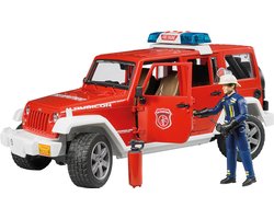 Bruder 2528 Jeep Wrangler brandweer + speelfiguur