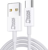 PhoneGigant USB A naar USB C kabel - 1 Meter - Snellaadkabel - Universeel - Wit