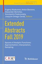 Trends in Mathematics 12 - Extended Abstracts Fall 2019