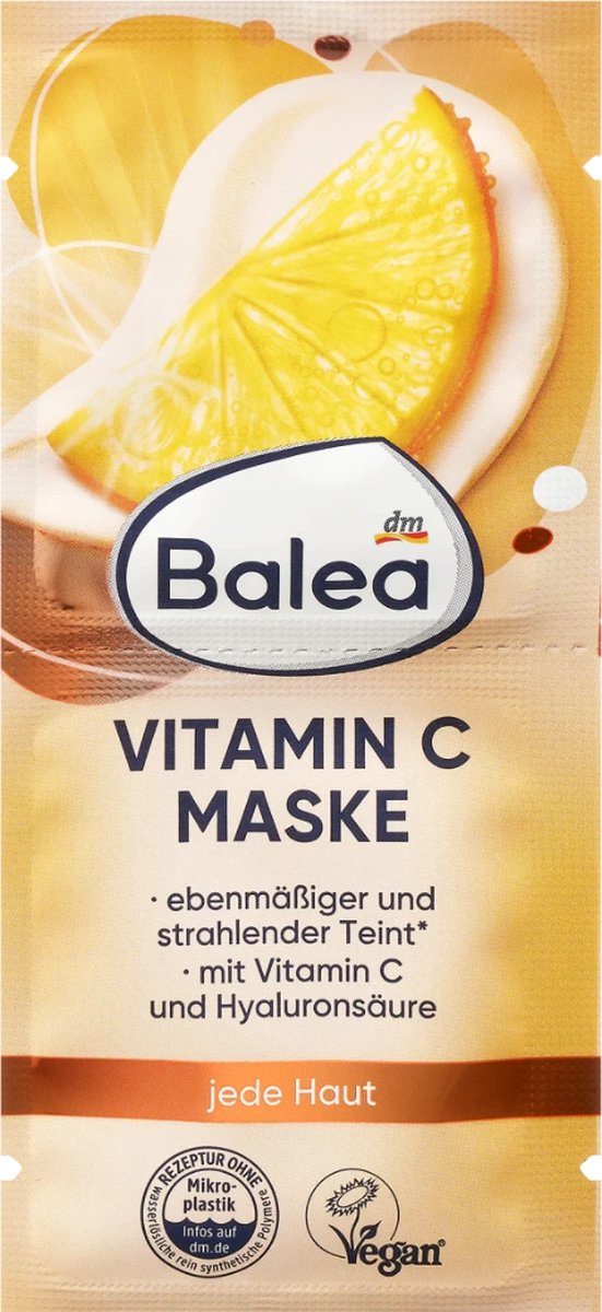 Goedkoopste Balea Gezichtsmasker Vitmain C (2x8 ml) - 16 ml - Vegan