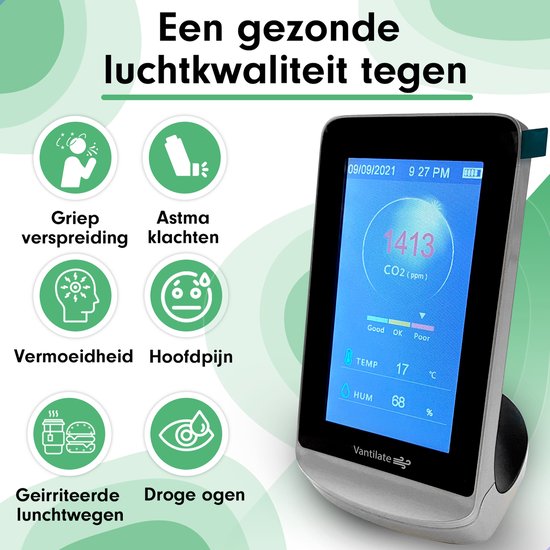 CO2-O2 Fito CO2 melder - Luchtkwaliteitsmeter kopen