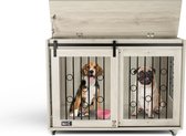MaxxPet Houten Hondenbench - Hondenhuisje voor binnen - Hondenhok - Kennel - 102x65x68cm - Incl. Drinkbakje
