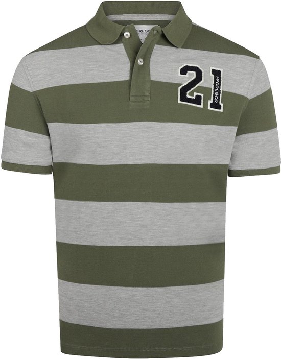 McGregor Poloshirt Stripe Heritage 21 Polo Rf Mm231 9001 02 5100 Olive Mannen Maat - S