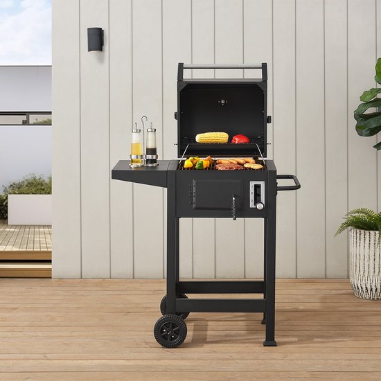 Juskys Barbecue / Houtskoolgrill / BBQ Missouri - Incl. Afdekzeil & Zijtafel van Juskys — afbeelding 3