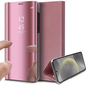 Coque adaptée pour Samsung Galaxy S24 Plus - Mirror Book Case Or Rose