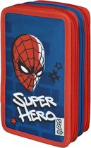 Undercover - Crayon d'école Spider-Man 3 couches avec contenu - Plastique - Multicolore