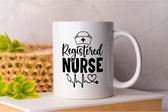 Mug Infirmière autorisée - NurseLife - Cadeau - Cadeau - NurseHeroes - Soins infirmiers - NurseStrong - Infirmière - Soignante - Soeur - Infirmière