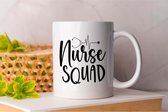 Mug Nurse Squad - NurseLife - Cadeau - Cadeau - NurseHeroes - Soins infirmiers - NurseStrong - Infirmière - Soignante - Soeur - Infirmière