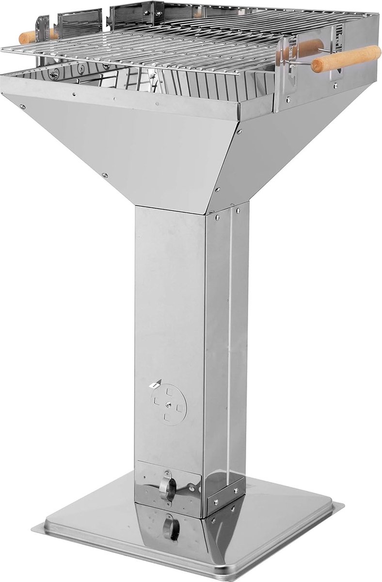 Trechtergrill Vista, houtskool, zilver