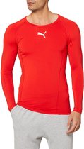 Puma Liga Baselayer Shirt Lange Mouw Heren - Rood | Maat: L
