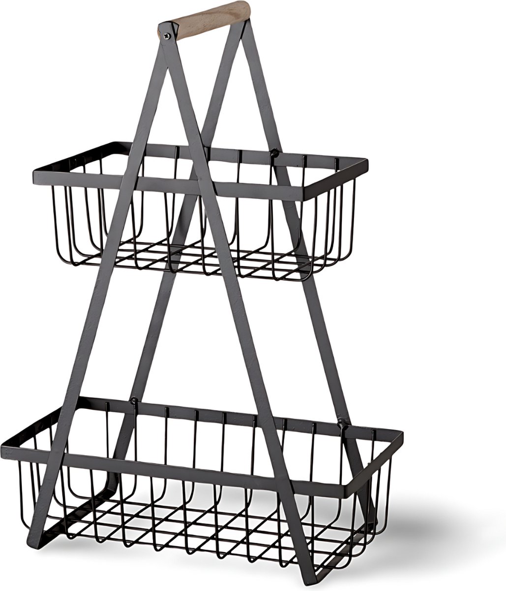 Luxe Fruitmand Etagere Zwart
