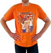 Oranje Fan shirt - Cartoon Humor - Opdruk - EK 2024 - Olympische spelen - door: Cartoon ontwerper Roland Hols - maat XL