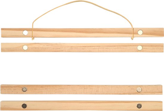 Magnetische Posterhouder - Ophangen Diamond Painting & Schilderen op Nummer - Duurzaam & Onbehandeld Hout - 31cm