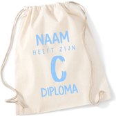 Zwemtas - Rugzakje zwemdiploma - Heeft zijn C diploma - Rugzakje met naam - Cadeau afzwemmen