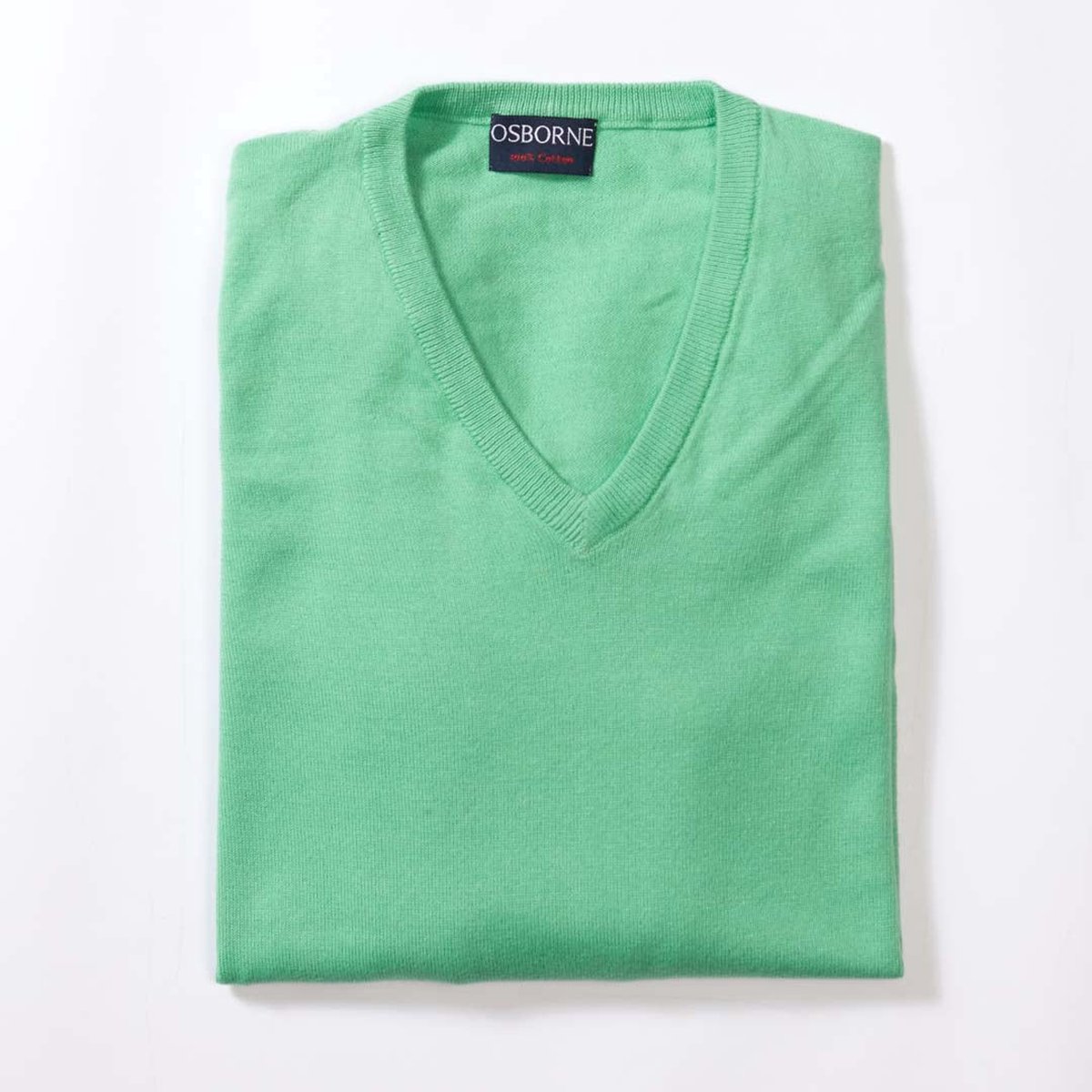 Osborne Knitwear Trui met V hals - Katoen - Springtime - S