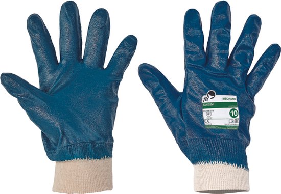 Cerva SABI handschoen full gedipt nitril 01070043 - 12 stuks - Blauw - 10