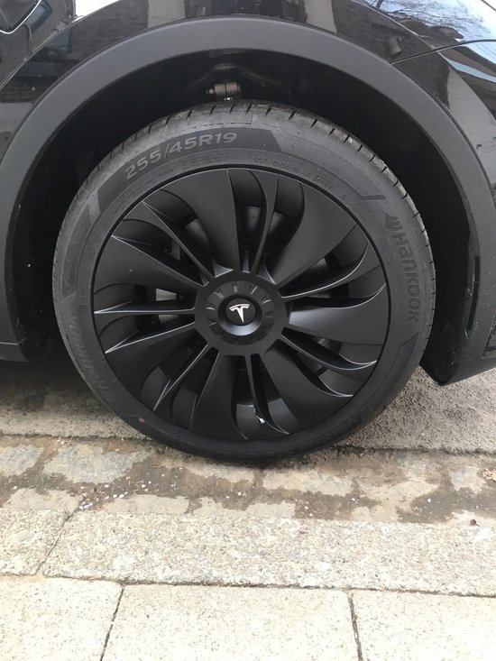 MHDW - Wieldoppen Geschikt voor Tesla Model Y Zwarte Performance Turbine wielkappen wieldoppen set - Sportieve upgrade voor 19 inch Gemini velgen - Auto Exterieur Accessoires Nederland en België