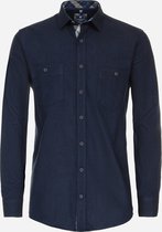 Redmond comfort fit overhemd - popeline - blauw - Strijkvriendelijk - Boordmaat: 49/50
