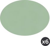 Placemat Togo ovaal - kunststof - SET/6 - groen - 33x45cm