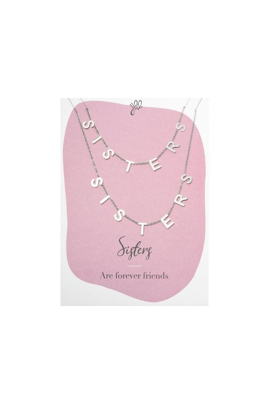 Ketting Sisters - Forever Friends - Zilver - Stainless Steel