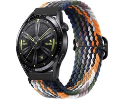 Stravo 22mm Nylon Elastisch Bandje - Geschikt voor Samsung Galaxy Watch 3 45mm / Galaxy Watch 46mm / Gear S3 Classic & Frontier - Polar Vantage M / M2 / V3 / Grit X - Garmin Vivoactive 4 - Nylon horlogebandje voor Huawei GT 5/6 46mm - Camouflage