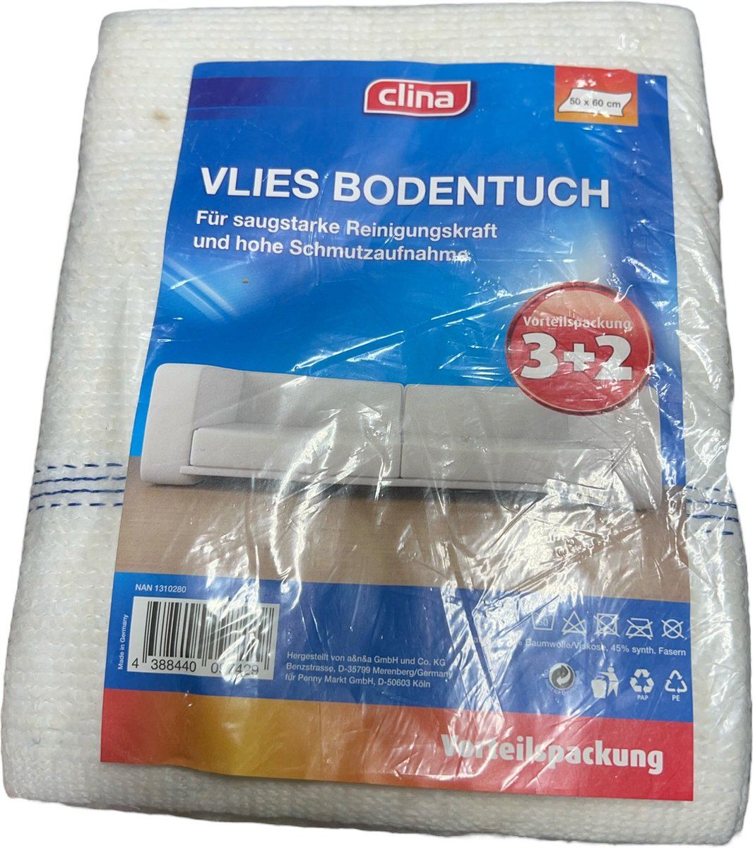 Goedkoopste clina Dweilen - 50x60cm - 5 stuks