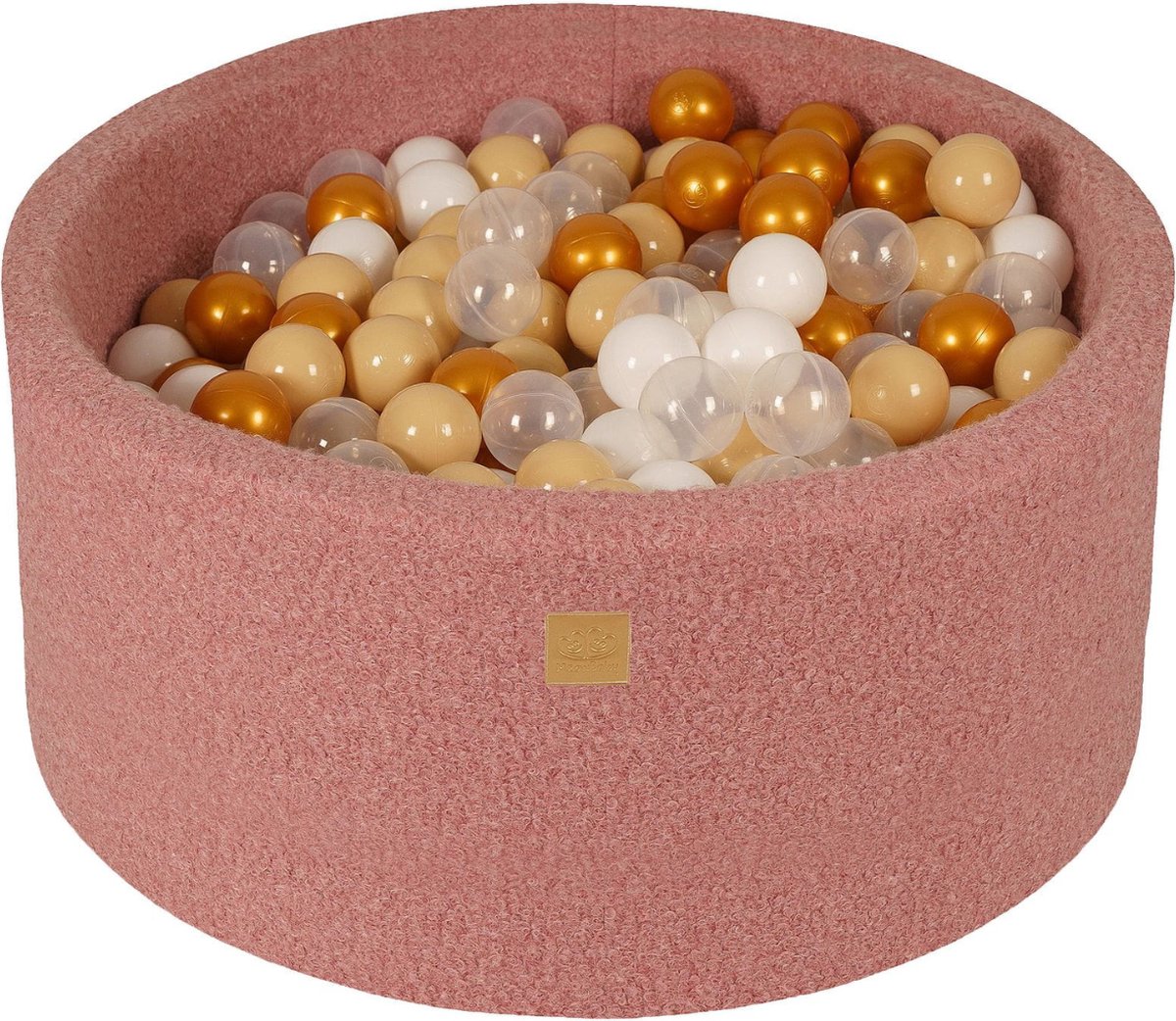 Ballenbak boucle ( teddy stof) 90 x 40 cm + 300 ballen