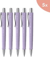 5x Stylo à bille Faber Castell Faber Castell Polyball XB lilas doux