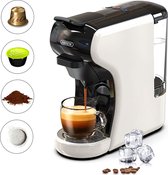 HiBREW H1A 4 IN 1 espressomachine compatibel met Dolce Gusto gemalen koffie - wit