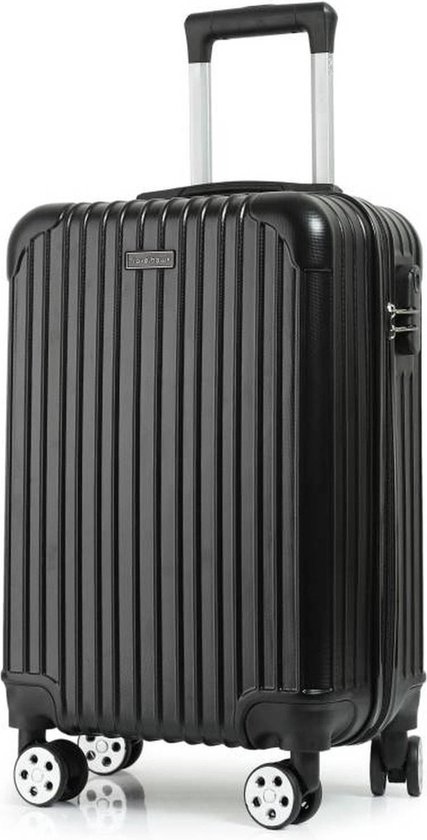 Travelhawk handbagage koffer – 55x34x23 cm – 42L – TSA-slot – zwart