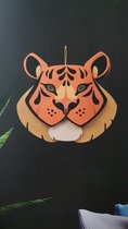 3D muurdecoratie tijger, Diy, decoratie pakket, 22,5 x 21 x 4,5 cm