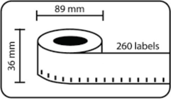 5 Etichette Per DYMO 99012 89x36mm LABELWRITER 310 320 330 330