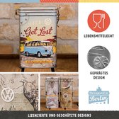 Retro koffieblik, Bulli T1 – Let's Get Lost – Geschenkidee voor VW-bus, Blik met aromadeksel, Vintage design, 1,3 l