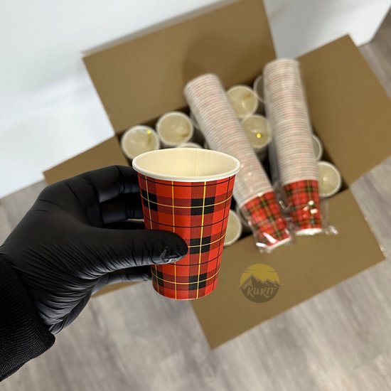 KURTT - Koffiebekers to go - Koffiebeker karton - 7oz - 180ml - 1000 stuks - Drinkbeker - Koffiebeker - Kartonnen Beker - Wegwerpbeker - Papieren Beker - extra sterk, lekvrij