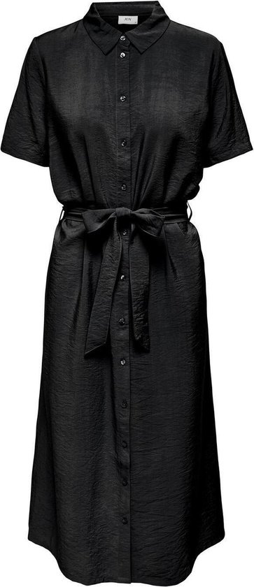 Jacqueline de Yong Jurk Jdysoul Life S/s Shirt Midi Dress W 15317408 Black Dames Maat - XS