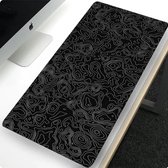 Xxl 900X400 Muismat Zwart Print - Computer Laptop Toetsenbord Muis Mat Grote Muismat Mousepad Gamers Decoratie Bureaumat