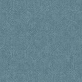 Etnisch behang Profhome 380225-GU vliesbehang licht gestructureerd in etnisch stijl mat blauw 5,33 m2
