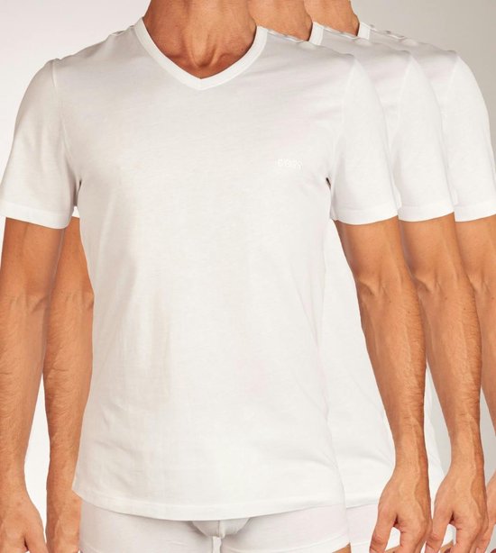 HUGO BOSS Classic T-shirts regular fit (3-pack) - heren T-shirts V-hals - Maat: