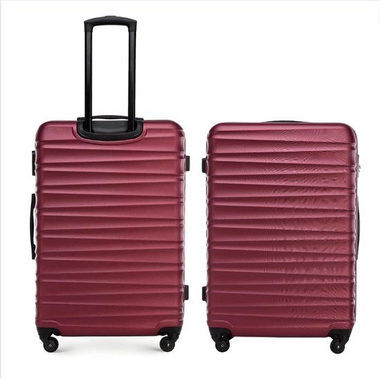 Valise 100 Litres - Valise De Voyage 100 Litres XL Commodité De Voyage Polyvalente - Sac De Voyage À Roues 100 Litres Groot Volume - Rouge Bordeaux