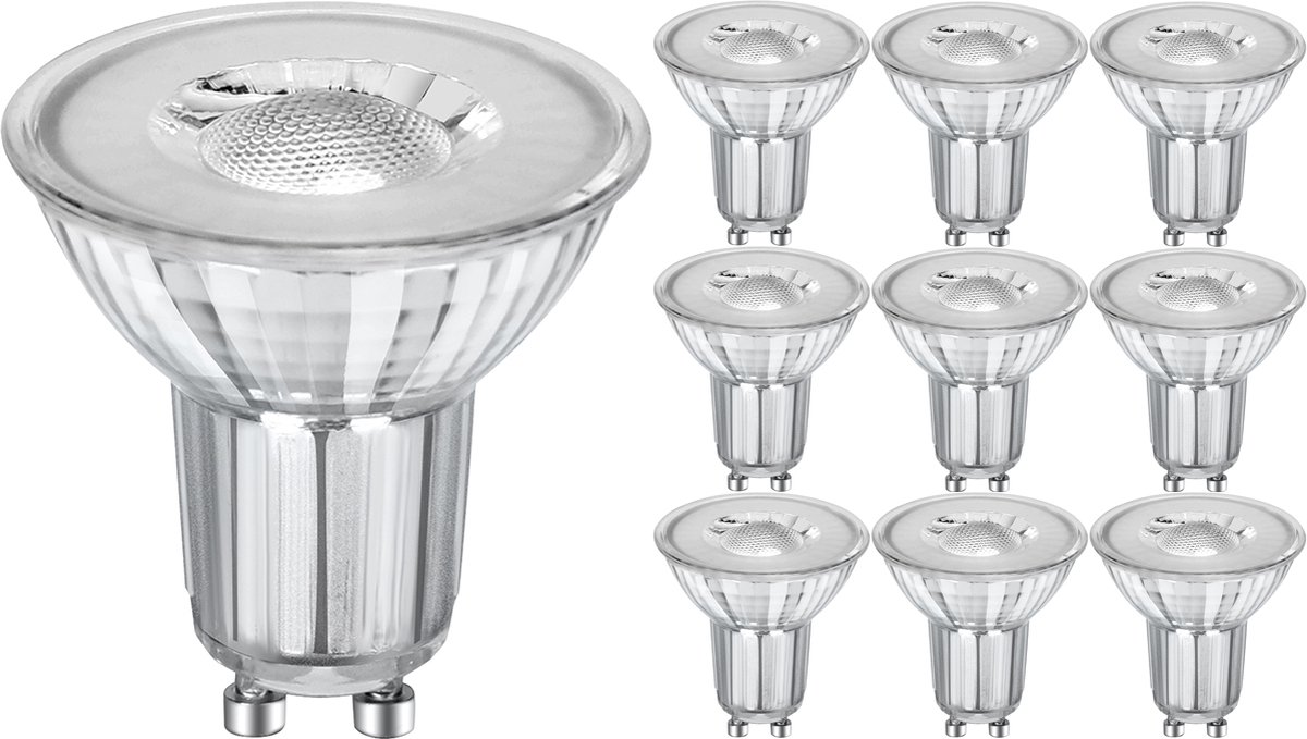 LED Spot - GU10 PAR16 - 10 Pack - Velvalux - Dimbaar - 6W 480lm 38D - 827 Zeer Warm Wit 2700K | Vervangt 68W