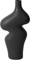 Vase Organic Curves grand modèle polyrésine noir