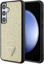 Guess Rhinestones Triangle Logo Back Case - Geschikt voor Samsung Galaxy S24 (S921) - Goud