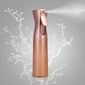 RNZV - Mist Spray Bottle PRO - 300ml - Luxe Haarspray - Motivatie - nieuw design - professionele Mist Verstuiver Haar - Kappersspuit - Waterspuit Verstuiver - Waterspuit Haar - Rose/Goud