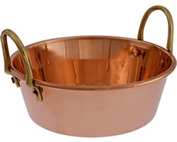 Pot, Kookpan voor marmelade - koper en messing, 16 cm