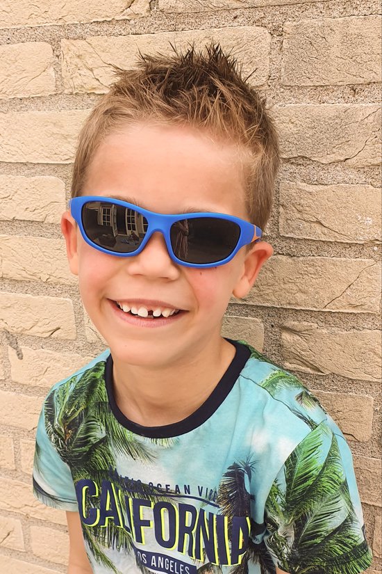 Kinderzonnebril Kris 3-8 jaar - maat M - blauw oranje van Kinder — afbeelding 5