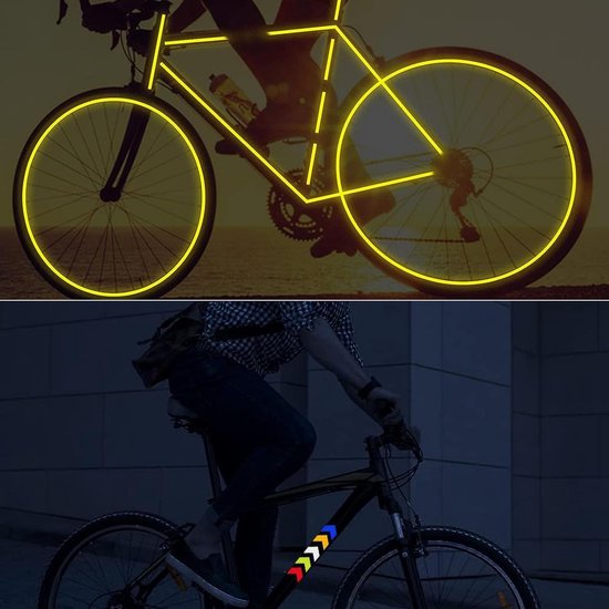 Fiets spatbordenset, spatborden, mountainbike, verstelbaar, voor achter, fietsbescherming voor wielen van 24-29 inch, met 1 reflecterende tape + 2 pijl reflecterende stickers - 