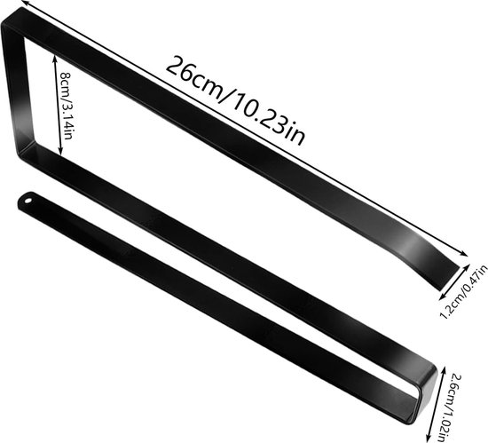 Porte-rouleau de cuisine sans perçage, porte-rouleau de cuisine, armoire, porte-rouleau de papier noir, essuie-tout, porte-rouleau pour cuisine, salle de bain, rangement et organisation, 2 pièces