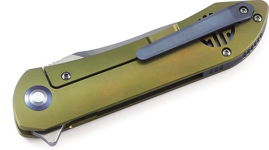 Bestech Couteau de Poche Empereur - 90mm - S35VN Titane - Or